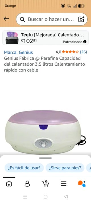 Calentador de parafina 3.5L en buen estado