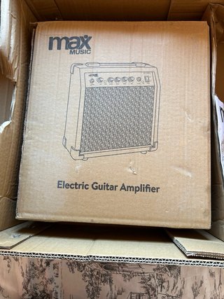 Guitarra Acústica Negra con Amplificador