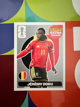 Cromo Jérémy Doku Extra Sticker Plata