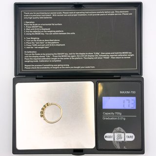 Anillo Oro 18K, Carrillera, 1.73gr, T-11