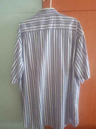 Camisa Mirto Rayas Azul y Blanco Talla XXL