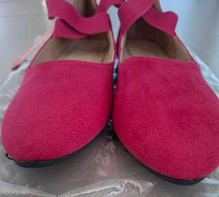 Bailarinas ZOSIVC rosas con tiras. Temu.
