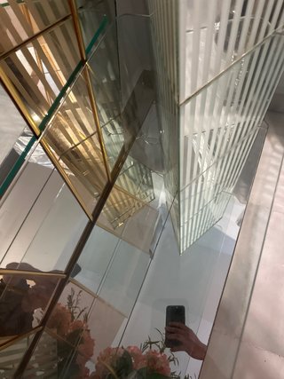 Mueble de entrada espejo y cristal