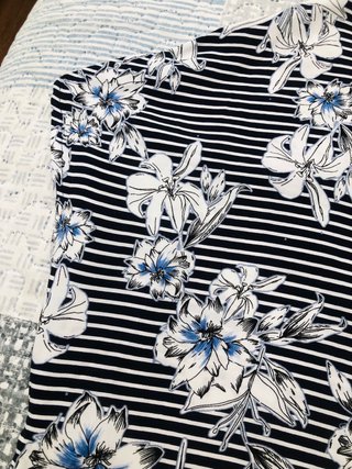 Blusa rayas y flores Talla XL