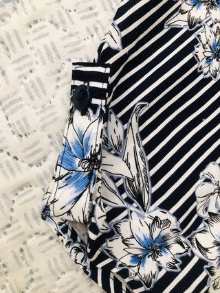 Blusa rayas y flores Talla XL