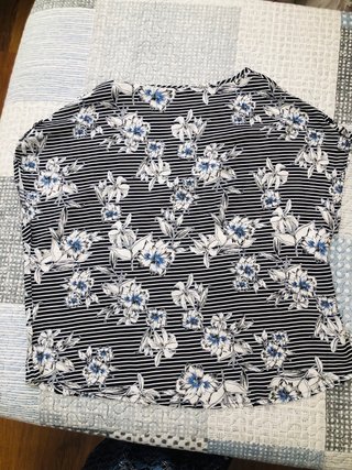 Blusa rayas y flores Talla XL
