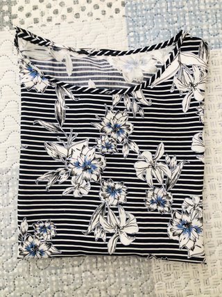 Blusa rayas y flores Talla XL