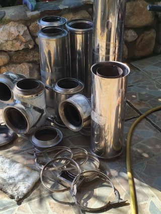 Tubi inox per caldaia a gasolio doppi