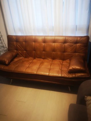 Sofá Cama Cuero imitación Marrón