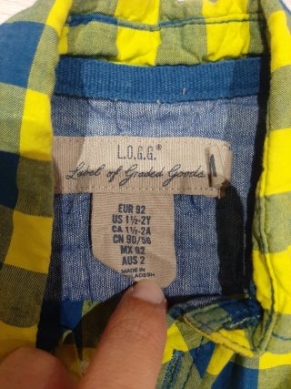 Camisa cuadros niño manga corta