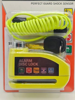 Candado Alarma Disco Moto 7mm+ cable