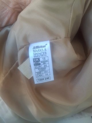 Abrigo Lana Vintage Marks & Spencer Beige