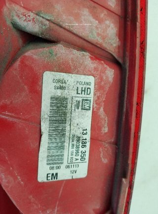 Piloto tras izq opel 13186350 corsa d van 22240002