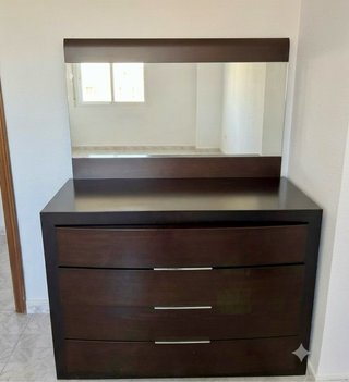 Dormitorio completo de madera Negra 100%