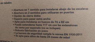 Valla de seguridad Lindam con extensiones de 14 cm