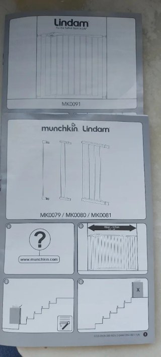 Valla de seguridad Lindam con extensiones de 14 cm