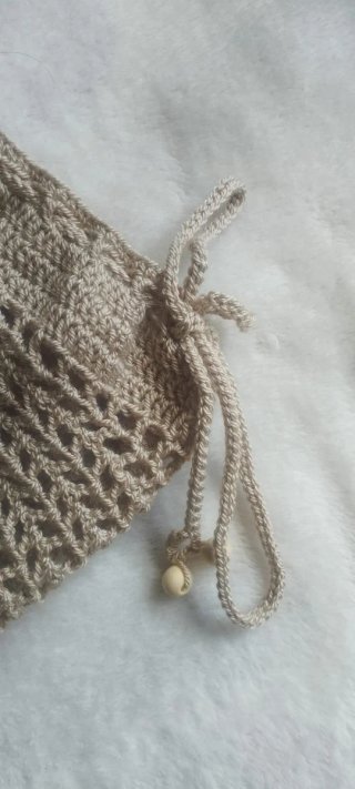 Pareo/Faldita Crochet Beige