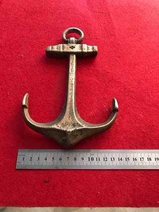 Antiguo ancla bronce Almirantazgo despacho.