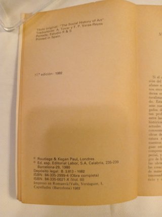 Historia social de la literatura y del arte vol. 3