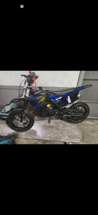 Mini Moto Motocross Negra y Azul