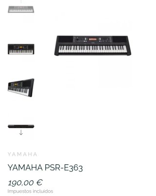 Pack Piano Organo Teclado Yamaha PSR-E363