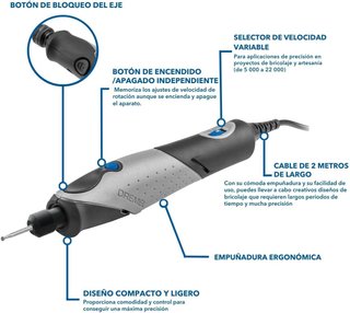 Dremel 2050 Stylo+ grabador eléctrico precisión