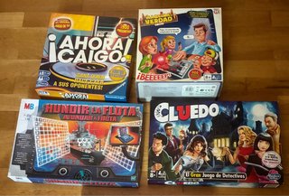 Lote 4 Juegos de Mesa: Cluedo, Hundir la Flota, ¡A