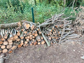 Leña para chimenea y barbacoa