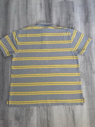 Polo Tommy Hilfiger Rayas Gris y Amarillo
