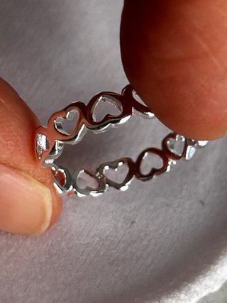 Anello cuoricini argento 925 regolabile