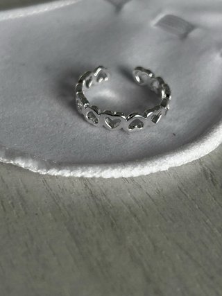 Anello cuoricini argento 925 regolabile