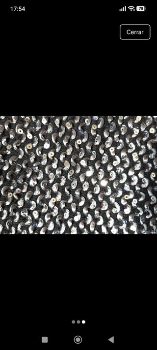 Pantalón corto lentejuelas negro y plata