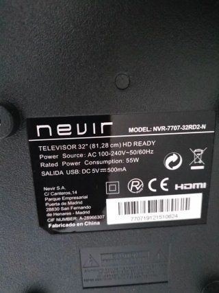 Televisor Nevir 32 Negro
