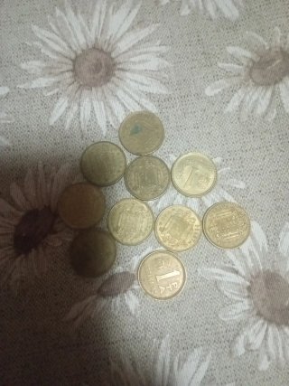 10 Monedas de 1 Peseta