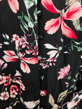 Abito floreale asimmetrico stile Kimono - Piazza I