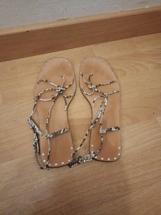 Sandalias Beige Multicolor