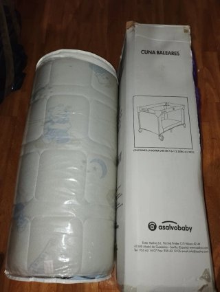 Cuna de viaje Asalvo + colchón látex