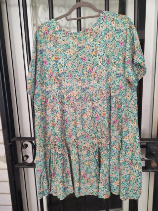 Vestido vaporoso estampado floral T/50-52