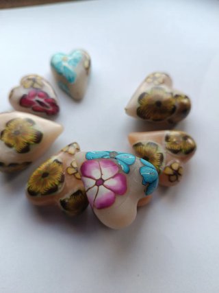 8 cuori fatti a mano con murrine