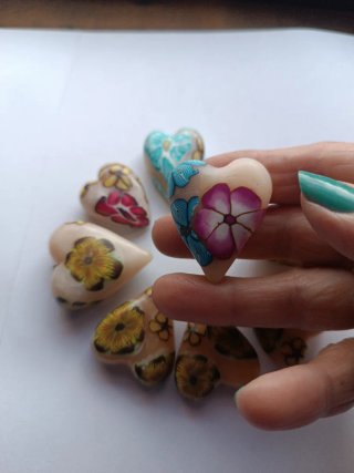 8 cuori fatti a mano con murrine