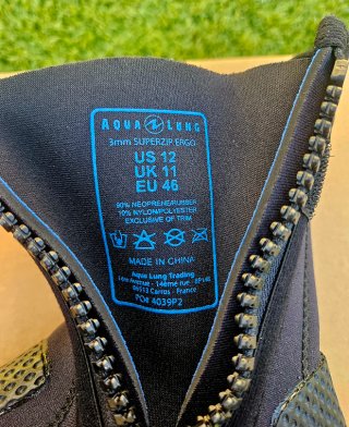 Escarpines buceo Aqualung Superzip Ergo 3mm. T46