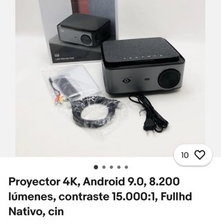 Proyector y pantalla SEELUMEN Negro/Gris