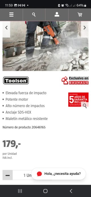 Martillo Demoledor Toolson