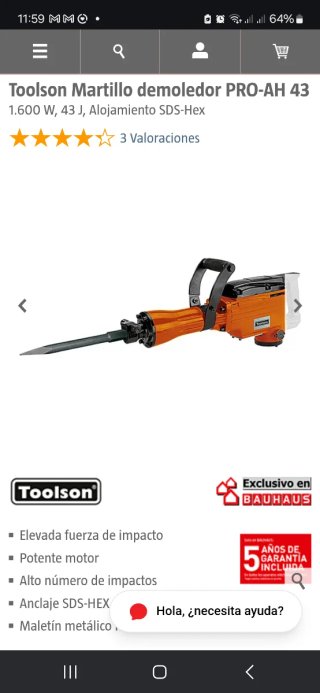Martillo Demoledor Toolson