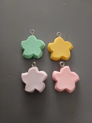 Cuentas Flor Hawaiana para Colgantes y Pendientes