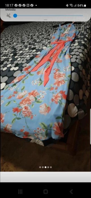 Vestido largo estampado floral