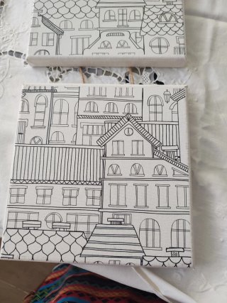3 Cuadros Decoración Casas Dibujo