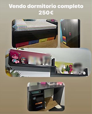 Dormitorio completo 250€
