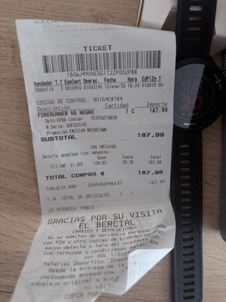Garmin Forerunner 55 Negro