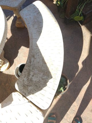 Conjunto mesa piedra
